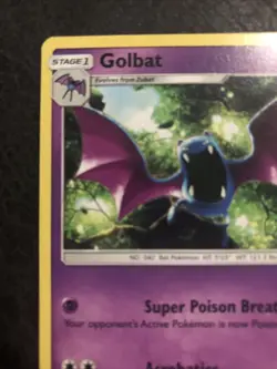 2017 Pokemon Sun and Moon Trainer Kit Golbat Card 6/30 LP - Image 2