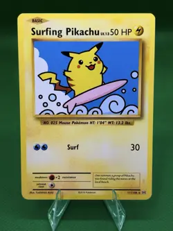 Pokemon TCG Surfing Pikachu XY Evolutions 111/108 Regular Secret Rare - Image 1