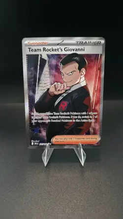 Team Rocket’s Giovanni 225/182 Ultra Rare Destined Rivals Pokemon TCG NM - Image 1