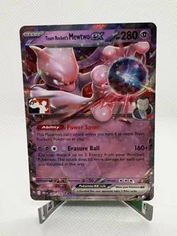 Team Rocket's Mewtwo Ex Play Pokemon Prize Pack Series 8 - Image 1