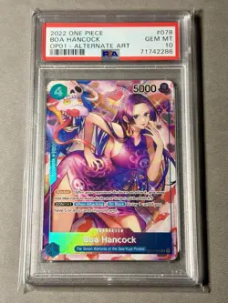 2022 ONE PIECE OP01-ROMANCE DAWN ALTERNATE ART #078 BOA HANCOCK PSA 10 - Image 1