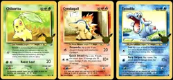Chikorita 54/111 Cyndaquil 57/111 Totodile 81/111 Promo JUMBO Pokemon Card DMG - Image 1