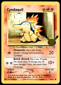 Chikorita 54/111 Cyndaquil 57/111 Totodile 81/111 Promo JUMBO Pokemon Card DMG - Image 2