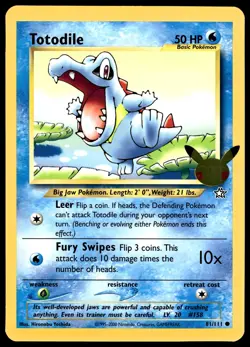 Chikorita 54/111 Cyndaquil 57/111 Totodile 81/111 Promo JUMBO Pokemon Card DMG - Image 4
