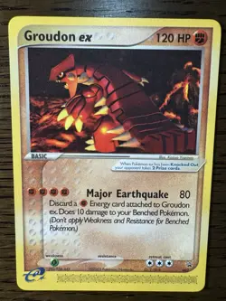 Groudon ex #002 - Non Holo Black Star Promo Vintage Pokemon TCG Card LP - Image 1