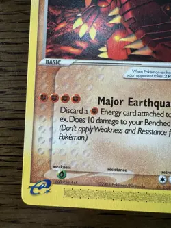 Groudon ex #002 - Non Holo Black Star Promo Vintage Pokemon TCG Card LP - Image 5