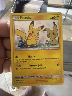 Pokemon Pikachu TCG Sun & Moon Black Star Promo SM162 Holo Card Mint Condition - Image 1