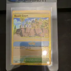 Beach Court GOLD Hyper Rare Trainer Pokemon card - 263/182 - SV Paradox Rift - Image 2