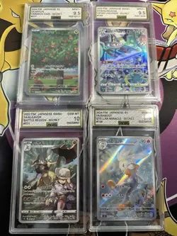 Pokemon TCG Graded Slab Lot Of 4 AGS 9-10 GEM MINT PRISTINE Japanese Cards - Image 1