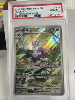 Pokemon TCG Nidoking Scarlet & Violet 151 Illustration Rare Card 174/165 - Image 1