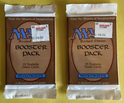 2 MTG Magic the Gathering Revised Edition 1994 Booster Packs Factory Sealed - Image 1