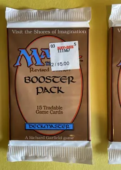 2 MTG Magic the Gathering Revised Edition 1994 Booster Packs Factory Sealed - Image 2
