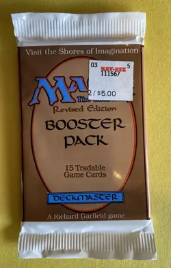 2 MTG Magic the Gathering Revised Edition 1994 Booster Packs Factory Sealed - Image 3