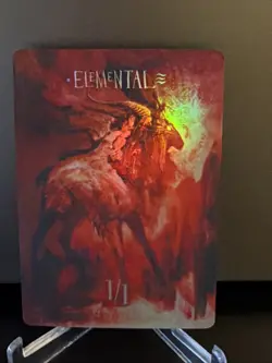 Nils Hamm Magic The Gathering Full Art Foil Elemental 1/1 Token 2023 Kickstarter - Image 1