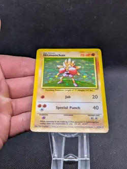 Hitmonchan 7/102 Holo Base Set Pokemon Card WOTC LP/Played - Image 3