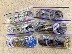 MEGA Lot of 119x Official Pokemon TCG Jumbo Coins Charizard Pikachu Eevee Mew 🔥 - Image 1