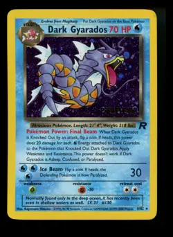 Dark Gyarados 8/82 Team Rocket 2000 Holo Rare WOTC Pokemon Card TCG - Image 1