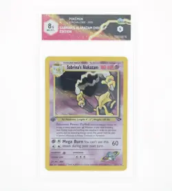 Pokemon-Sabrinas Alakazam (HOLO 1st ED) - GYM CHALLENGE - GRAD 8.5 - NM - MT+ EN - Image 1