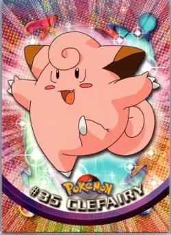 Clefairy #35 1999 Topps Pokemon TV Animation Edition Series 1 Blue LogoClefairy - Image 1