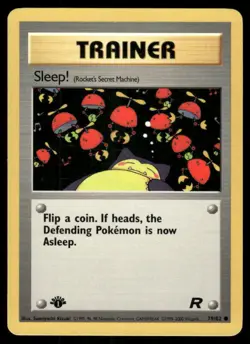Pokemon Cards Sleep! 79/82 1ST EDITION Team Rocket Common LP - Image 1