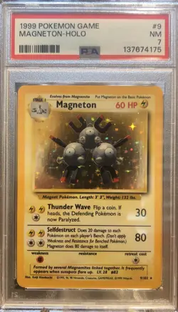 1999 Pokemon Magneton-Holo 9/102 Psa 7 FRESH SLAB!!! - Image 1