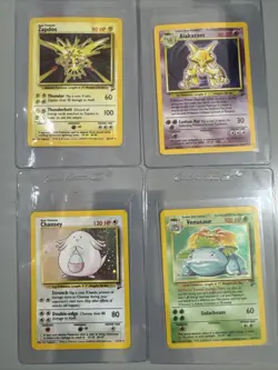 Pokemon TCG Base Set 2 Venusaur Zapdos Alakazam Chansey Holo Rare 1999 - Image 1
