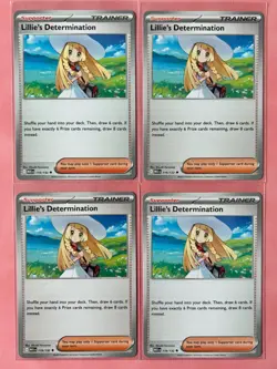 4x Lillie's Determination 119/132 Mega Evolution Pokemon Playset - Image 1
