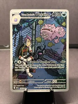 Pokemon TCG Team Rocket's Weezing 199/182 Sv10:Destined Rivals Illustration Rare - Image 1