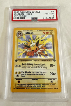 1999 Pokemon Jungle Jolteon Holo #4 1st Edition - PSA 8 NM-MT - Image 1