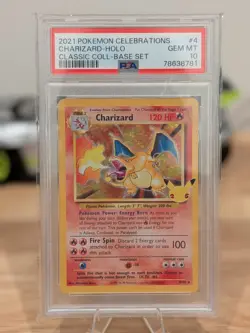 2021 Pokemon Celebrations Classic Collection Charizard -#4- PSA 10 - Image 1