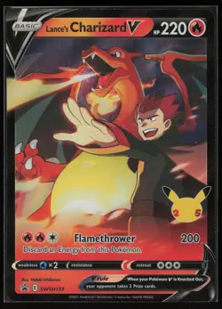 Pokemon Lance's Charizard V - Holo Sword & Shield Promo Cards SWSH133 NM - Image 1