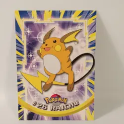 1999 Topps TV Animation Edition Raichu Pokemon Card #26 Non-Holo Black Label - Image 1