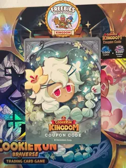 5000 GEMS + 3000 RAINBOW CUBES White Lily Coupon Code Card! Cookie Run Braverse - Image 1