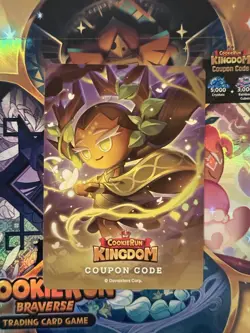 5000 GEMS + 3000 RAINBOW CUBES Millennial Coupon Code Card! Cookie Run Braverse - Image 1