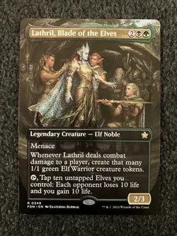 Magic MTG - Lathril, Blade of the Elves (Borderless) - Foundations - Image 1