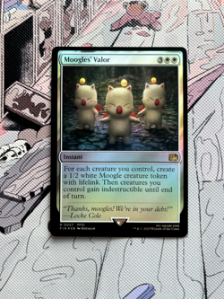 (Foil) Moogle's Valor | Final Fantasy #27 | Near Mint | Magic Gathering Card - Image 1