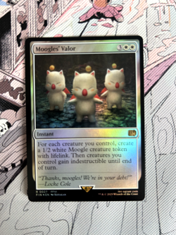 (Foil) Moogle's Valor | Final Fantasy #27 | Near Mint | Magic Gathering Card - Image 3