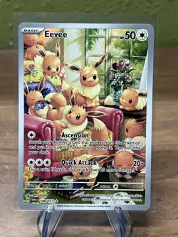 Pokemon TCG Eevee 188/167 Sv06 Twilight Masquerade Holo Illustration Rare Card - Image 1