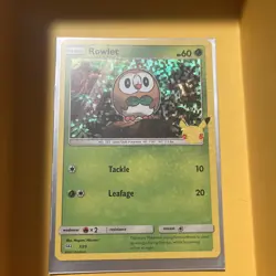 Rowlet - 7/25 - Pokemon Mcdonald's 25th Anniversary Holo Promo NM - Image 1