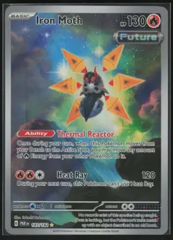 Pokemon Iron Moth Illustration Rare Unlimited SV04: Paradox Rift 187/182 NM - Image 1