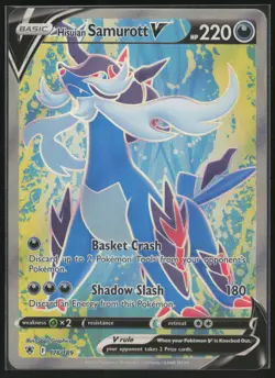Pokemon Hisuian Samurott V (Full Art) SWSH10: Astral Radiance 176/189 NM - Image 1