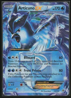 Pokemon Articuno EX (Team Plasma) Ultra Rare Holo Plasma Storm 25/135 MP - Image 1