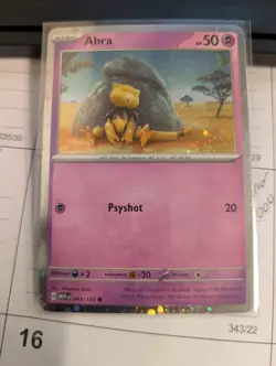 Pokemon 151 Cosmos Holo Swirl 🍥 Abra 063/165 - Image 1