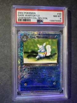 Pokemon TCG Dark Wartortle Reverse Holo 39/110 Legendary Collection 2002 PSA 8 - Image 1