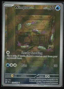 Pokemon Wimpod - Illustration Rare Holo SV04: Paradox Rift 191/182 NM - Image 1
