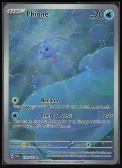 Pokemon Phione - Illustration Rare Holo SV06: Twilight Masquerade 175/167 NM - Image 1