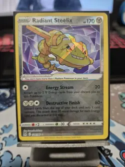 Pokemon TCG Radiant Steelix Lost Origin Card 124/196 - Image 1
