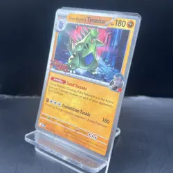 Team Rocket's Tyranitar 096/182 Destined Rivals Stamped Pre Release Pokemon Card - Image 3