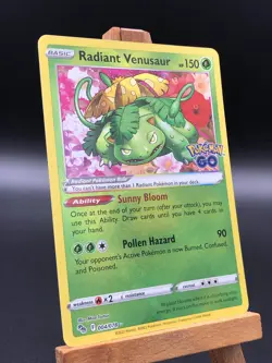 Pokemon GO Radiant Venusaur Strahlendes Bisaflor Holo English 004/078 NM-MT - Image 3