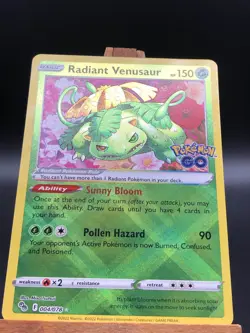 Pokemon GO Radiant Venusaur Strahlendes Bisaflor Holo English 004/078 NM-MT - Image 5
